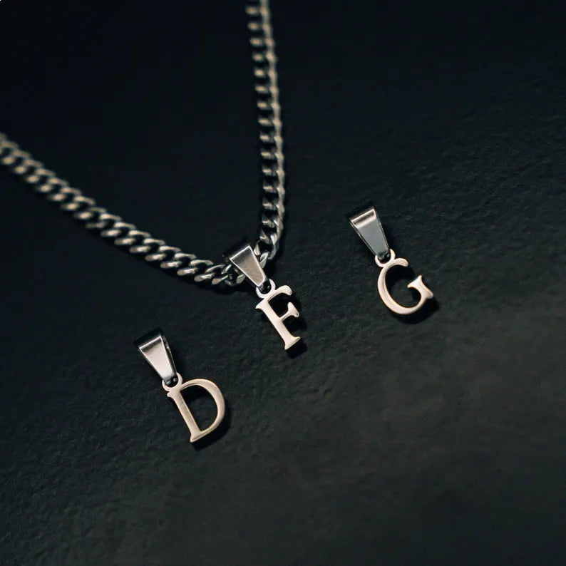 Custom Old English Letter Necklace for Men & Women